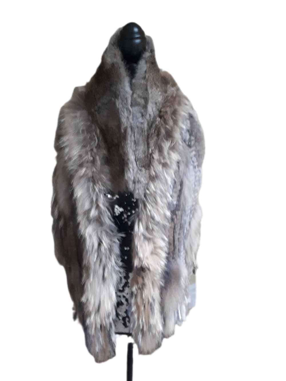 Luxury Taupe Fur Scarf